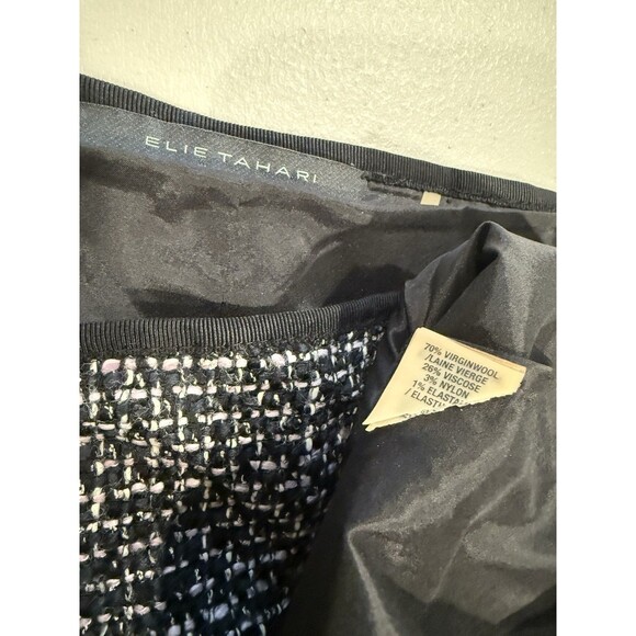 Tahari Tweed Wool Pencil Skirt Women 34" Textured Lined Career Workwear Academia - Picture 3 of 5